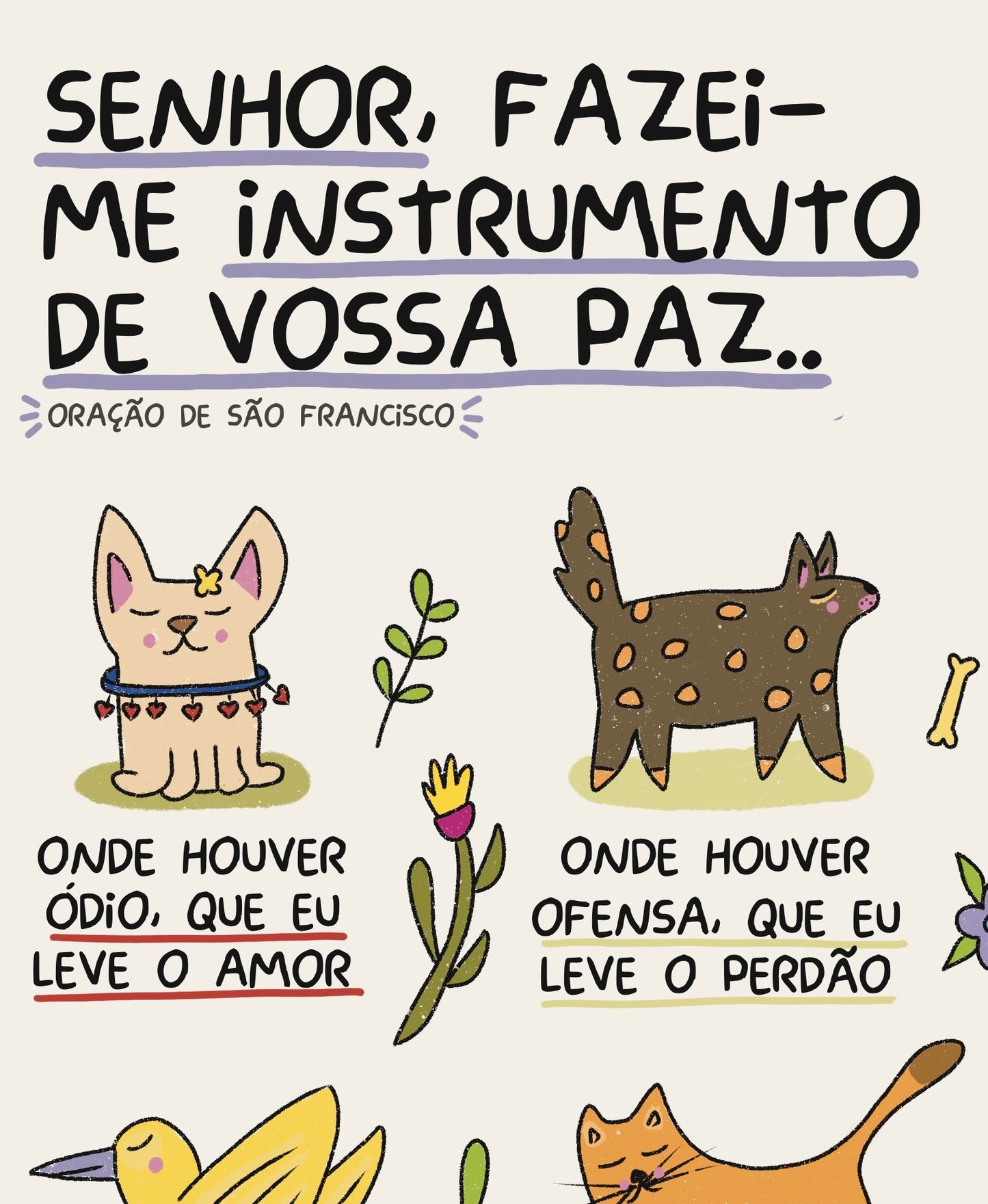 Oração Ilustrada - São Francisco de Assis